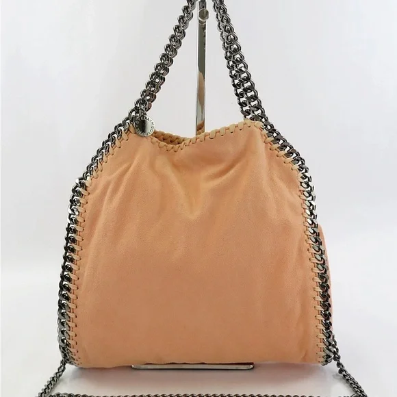 Stella McCartney Peach Shoulder Bag with Chain Trim - Picture 1 of 16